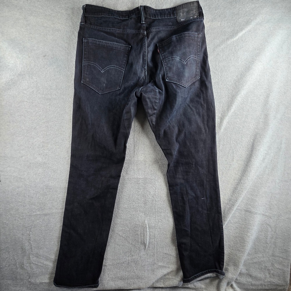 Levi's 511 Slim Fit Jeans Men 36x34 Black Denim Stretch Casual Classic